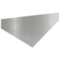 vidaXL Obrubník trávnika 4 ks 100 x 45 cm Oceľ Strieborná