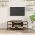 vidaXL RohováTVskriňa 102x40,5x45cm Dymová dub Kompozitné drevo