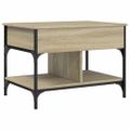 vidaXL Konferenčný stolík dub sonoma 70x50x50 cm kompozit. drevo a kov