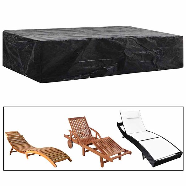 vidaXL Obal na lehátko s 8 očkami 218x77x55 cm