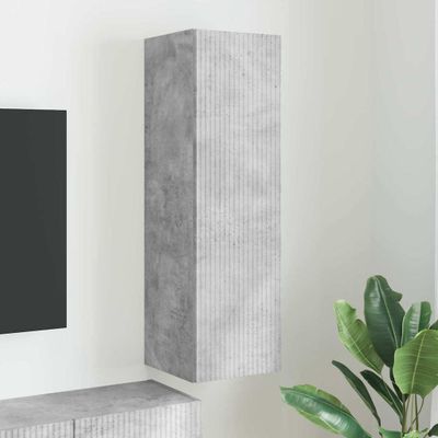 vidaXL TV nástenná skriňa Betónová 30 x 31 x 100 cm Kompozitné drevo