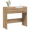 vidaXL Konzolový stôl Dub artisan 90 x 35 x 80 cm Kompozitné drevo