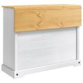 VidaXL Úložisko v kuchyni Biely a vosk z medu 112 x 70 x 91,5 cm