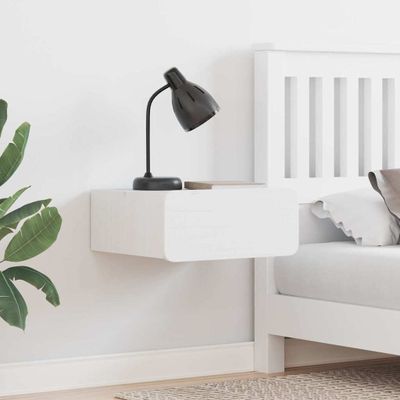 vidaXL Nočný stolík 2 pcs Biela 39 x 34 x 16,5 cm Borovicový masív