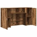 vidaXL Recepčný stôl staré drevo 180x50x103,5 cm kompozitné drevo