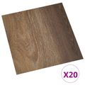 vidaXL Samo-lepiace podlahové dosky Hnedá 30,5 x 30,5 cm 20 ks PVC