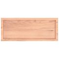 vidaXL Nástenná polica bledohnedá 100x40x(2-6) cm ošetrený masívny dub
