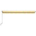 vidaXL Automatická markíza, LED a senzor vetra 500x300 cm, žltá/biela