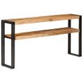 vidaXL Konzolový stolík 150x30x75 cm surové mangovníkové drevo