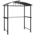 vidaXL Grilovací altánok s policami antracitový 210x114x230 cm oceľ