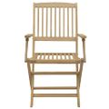 vidaXL Skladacie stoličky 8 ks 54,5x58x90 cm Masívne drevo akácia