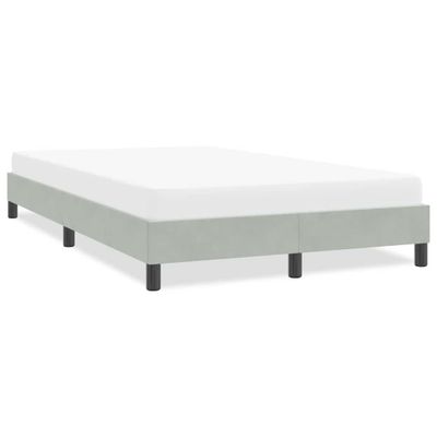 vidaXL Rám postele bez matraca Svetlosivá 120x210 cm Zamat