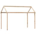 vidaXL Strecha na detskú posteľ 217x95,5x159 cm borovicový masív