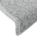 vidaXL Schodové rohože 15 ks 65x24x4 cm svetlosivé polkruhové veľké