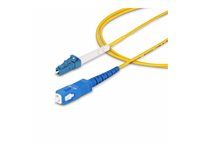 Startech 2m (6.6ft) LC to SC (UPC) OS2 Single Mode Simplex Fiber Optic Cable, 9/125µm, Laser Optimized, 40G/100G, Bend Insensitive, Low Insertion Loss - LSZH Fiber Patch Cord (SPSMLCSC-OS2-2M) - Patch kábel - jednoduchý režim LC/UPC (M) do jednoduchý režim SC/UPC (M) - 2 m - 2 m - 2 mm - optické vlákno - simplex - 9 / 125 mikrón - OS1/OS2 - neobsahuje halogén, pasívny, dvojsmerný - žltá