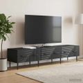 vidaXL TV skrinka Čierna 147 x 34,5 x 30 cm Kompozitné drevo