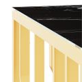 vidaXL Konferenčný stolík zlatý 80x80x40 cm nerezová oceľ a sklo
