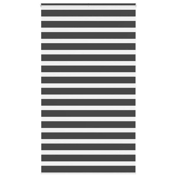 vidaXL Zebra roleta čierna 135x200 cm šírka látky 130,9cm polyester