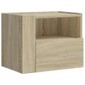 vidaXL Nástenné nočné stolíky 2 ks dub sonoma 45x30x35 cm