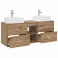 vidaXL Set kabinetov do kúpeľne 3 ks Dub artisan 49,5 x 41 x 62,5 cm