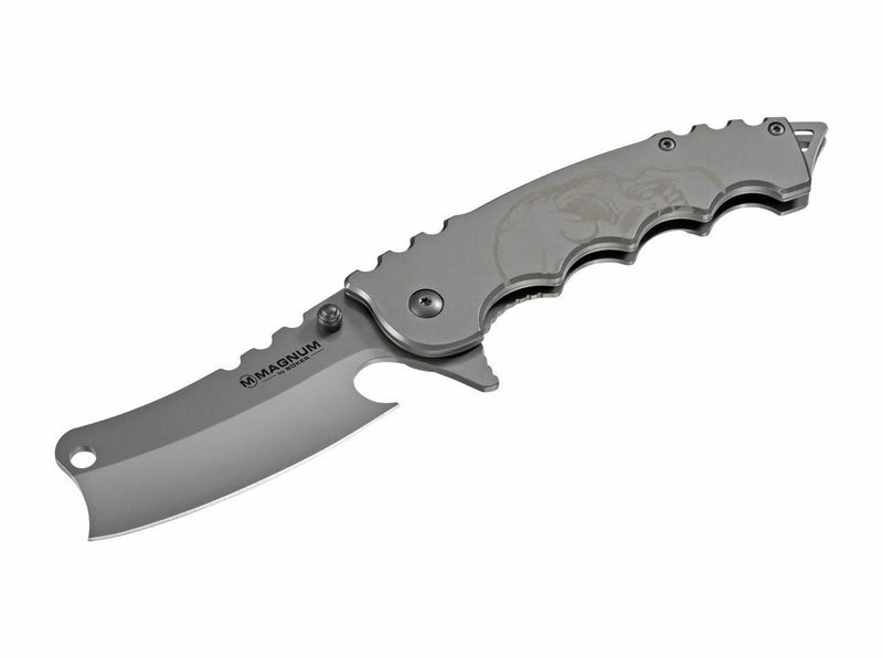 Magnum 01RY217 Mortem vreckový nôž 8 cm, nerezová oceľ, motív lebky