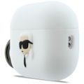 Karl Lagerfeld Silikónové Karl Head 3D puzdro pre AirPods Pro 3 biela