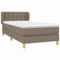 vidaXL Posteľný rám boxsping s matracom sivohnedý 80x200 cm látka