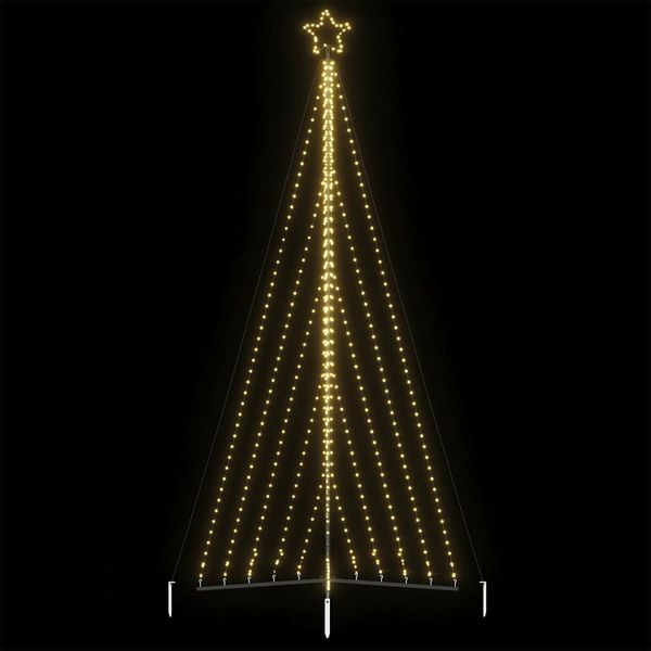 vidaXL LED vianočný stromček 570 LED teplá biela 399 cm