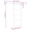 vidaXL Posuvné dvere Prírodná 86 x 211 cm Borovicový masív