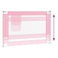vidaXL Zábrana na detskú posteľ ružová 100x25 cm látka