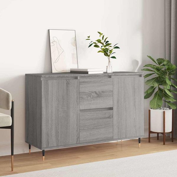 vidaXL Komoda sivý dub sonoma 101,5x35x70 cm kompozitné drevo
