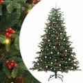 vidaXL Umelý vianočný stromček Zelená 240 cm PVC, kov a plast