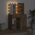 vidaXL Súprava toaletného stolíka s LED 2 ks Remeselný dub