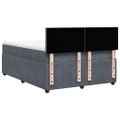 vidaXL Posteľný rám boxspring s matracom tmavosivý 140x200 cm zamat