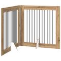 vidaXL Skladacia psia brána so stojanmi 2 ks Dub artisan 200,5 cm
