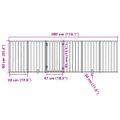 vidaXL Brána pre psa dvere sklad. 6-panel. čierna 300cm topoľové drevo