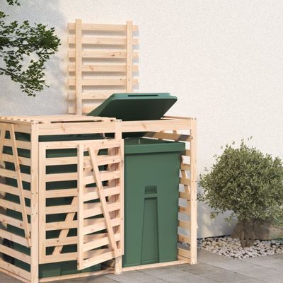 vidaXL Predĺženie ma úložný box pre odpadkový kôš masívna borovica