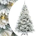 vidaXL Umelý vianočný stromček s 300 LED-i Biela 240 cm PE a PVC