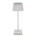 LED stolná lampa KATIE, dobíjacia, biela