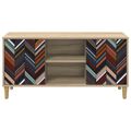 vidaXL TV skrinka OMMEN 102 x 33 x 50 cm Sonoma Kompozitné drevo