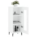 vidaXL Komoda biela 34,5x34x90 cm spracované drevo