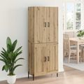 vidaXL Highboard Remeselný dub 69,5 x 34 x 180 cm Kompozitné drevo