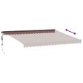 vidaXL Automaticky zaťahovacia markíza hnedá 450x350 cm