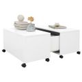 vidaXL Konferenčný stolík biely 75x75x38 cm drevotrieska