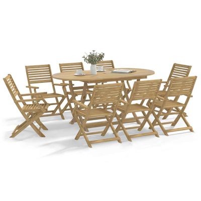 vidaXL Skladacie stoličky 6 ks 54,5x61,5x86,5 cm Masívne drevo akácia