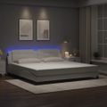 vidaXL Rám postele s LED bez matraca Zadar biely 200x200 cm