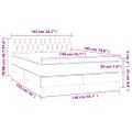 vidaXL Posteľný rám boxspring s matracom čierny 140x190 cm zamat