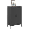 vidaXL Vysoká skrinka čierna 68x39x113 cm oceľ