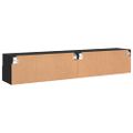 vidaXL TV nástenné skrinky 2 ks čierne 80x30x30 cm kompozitné drevo