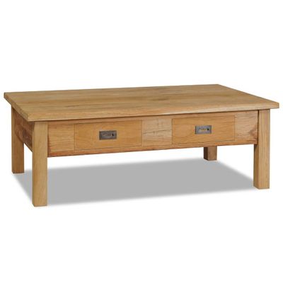 vidaXL Konferenčný stolík z masívneho teakového dreva, 100x60x35 cm